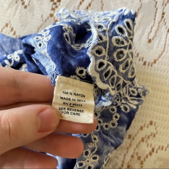 Kendall & Kylie • Blue Tie Dye Halter Neck Tank - Picture 11 of 12